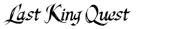 Last King Quest font preview